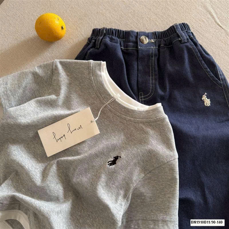 QUẦN BAGGY CHỈ NỔI LOGO NGỰA MMY