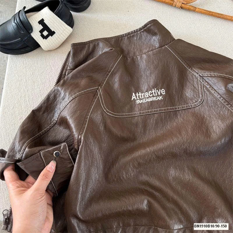 ÁO KHOÁC DA CHỮ LƯNG MMY 50959