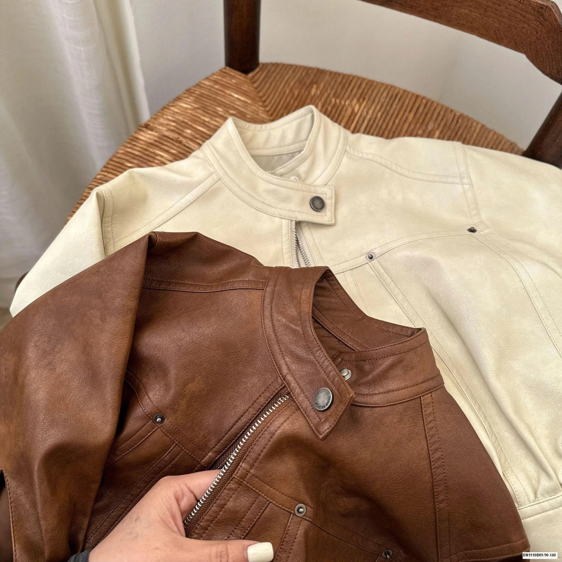 ÁO KHOÁC DA THỜI TRANG VINTAGE MMY 51160