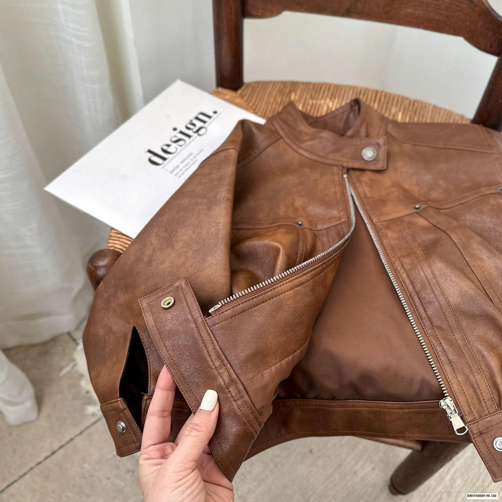 ÁO KHOÁC DA THỜI TRANG VINTAGE MMY 51160