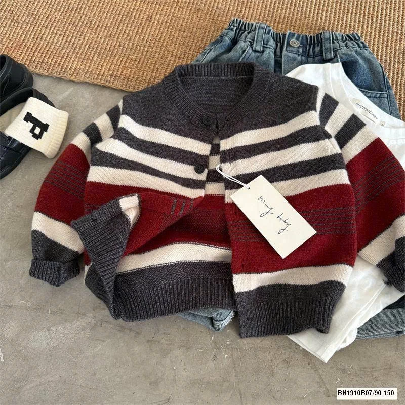 ÁO LEN KẺ PHỐI ĐỎ MMY 7815