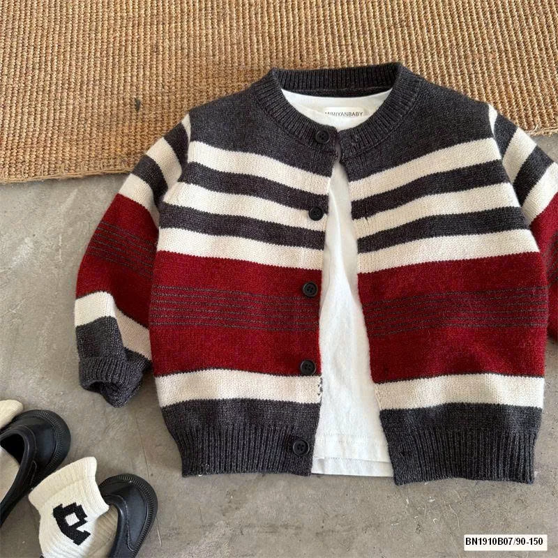 ÁO LEN KẺ PHỐI ĐỎ MMY 7815