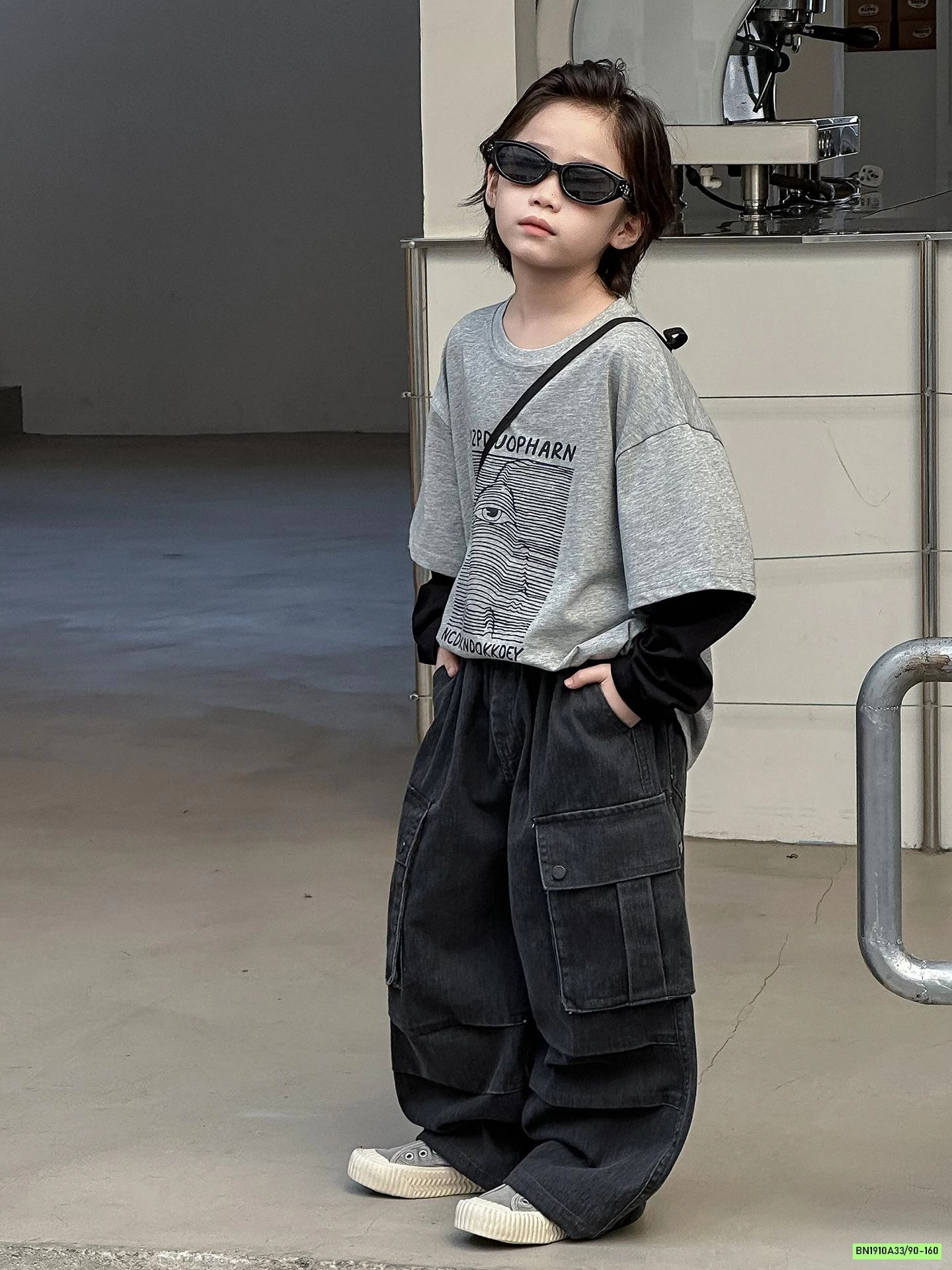 ÁO XÁM GIẢ 2 LỚP MIX JEANS TÚI HỘP