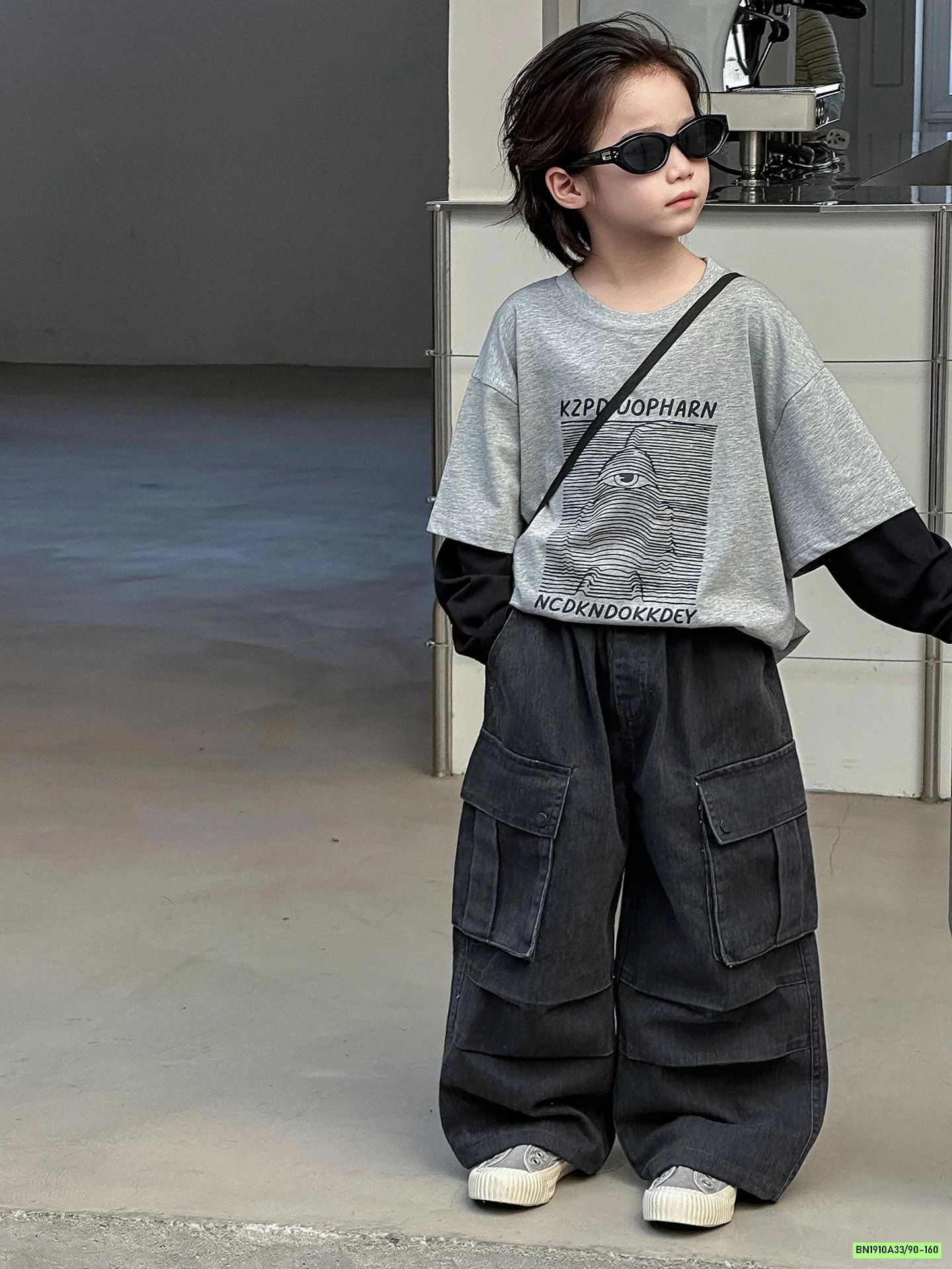 ÁO XÁM GIẢ 2 LỚP MIX JEANS TÚI HỘP