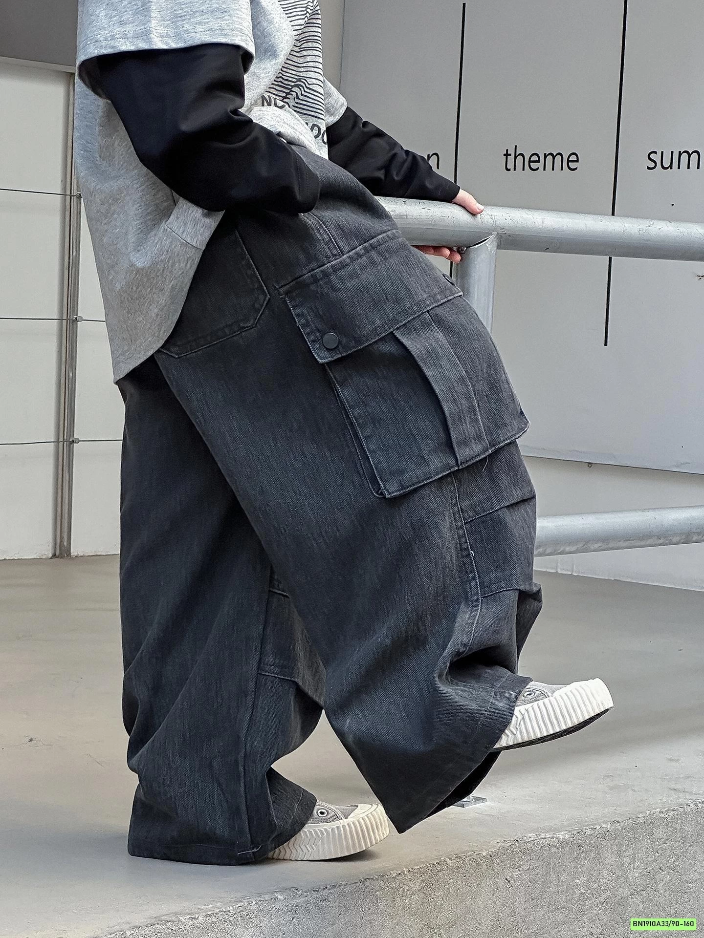 ÁO XÁM GIẢ 2 LỚP MIX JEANS TÚI HỘP