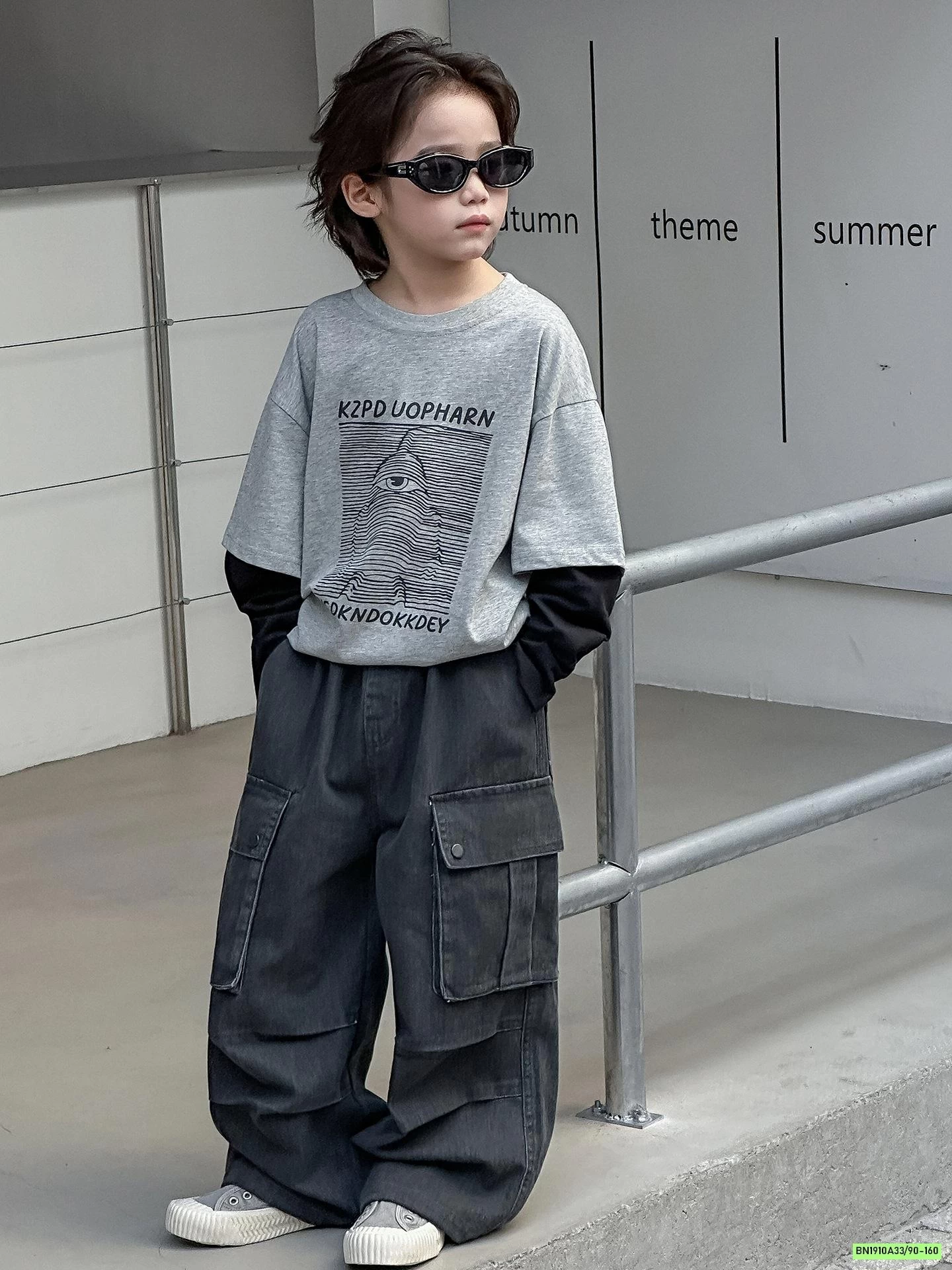 ÁO XÁM GIẢ 2 LỚP MIX JEANS TÚI HỘP