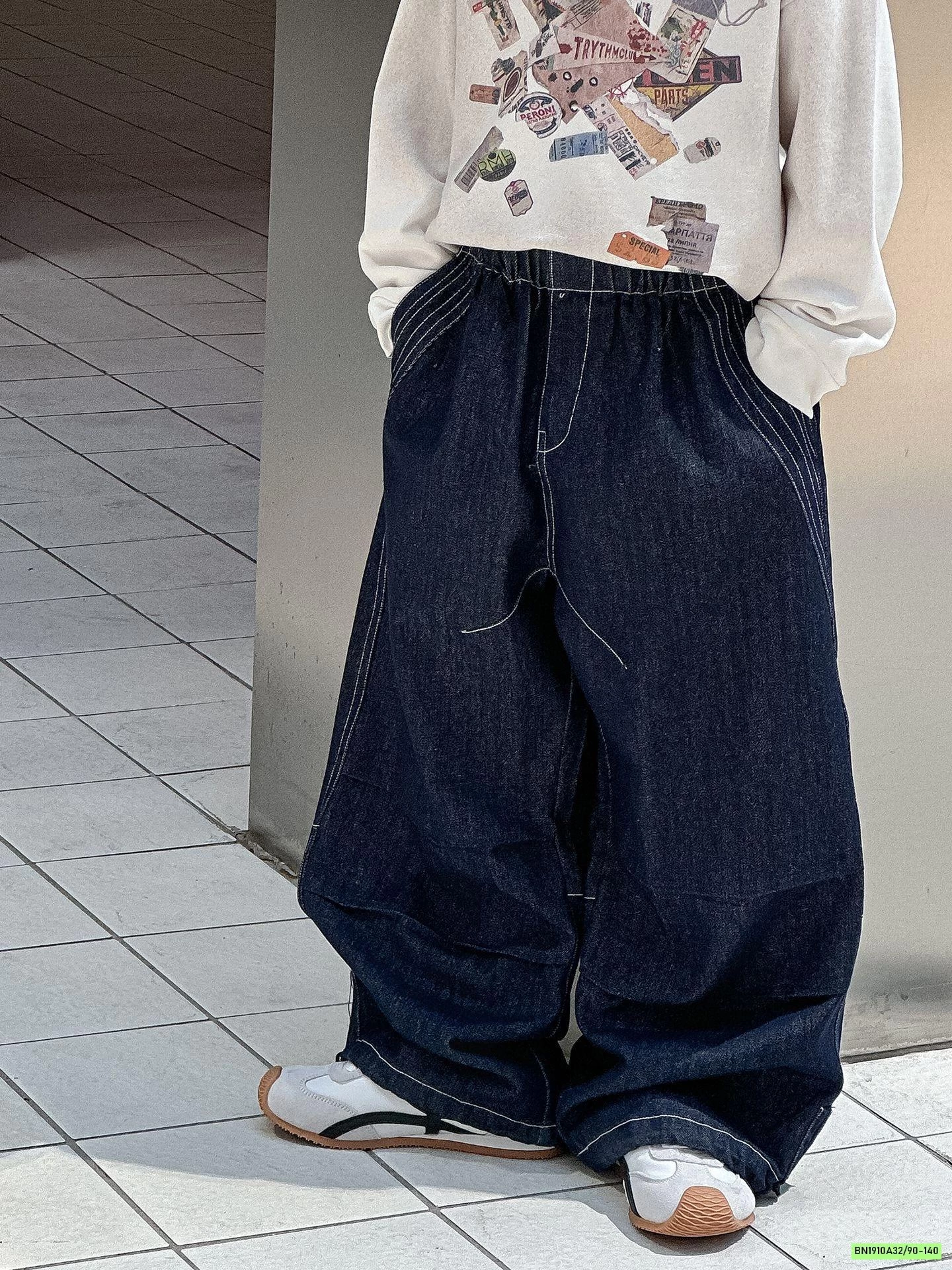 DENIM SUÔNG VIỀN CHỈ NỔI