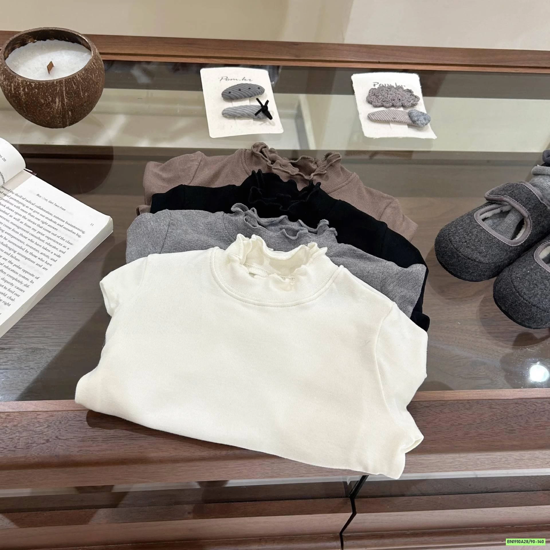 ÁO GIỮ NHIỆT VIỀN BÈO TRƠN MÀU NINGLI