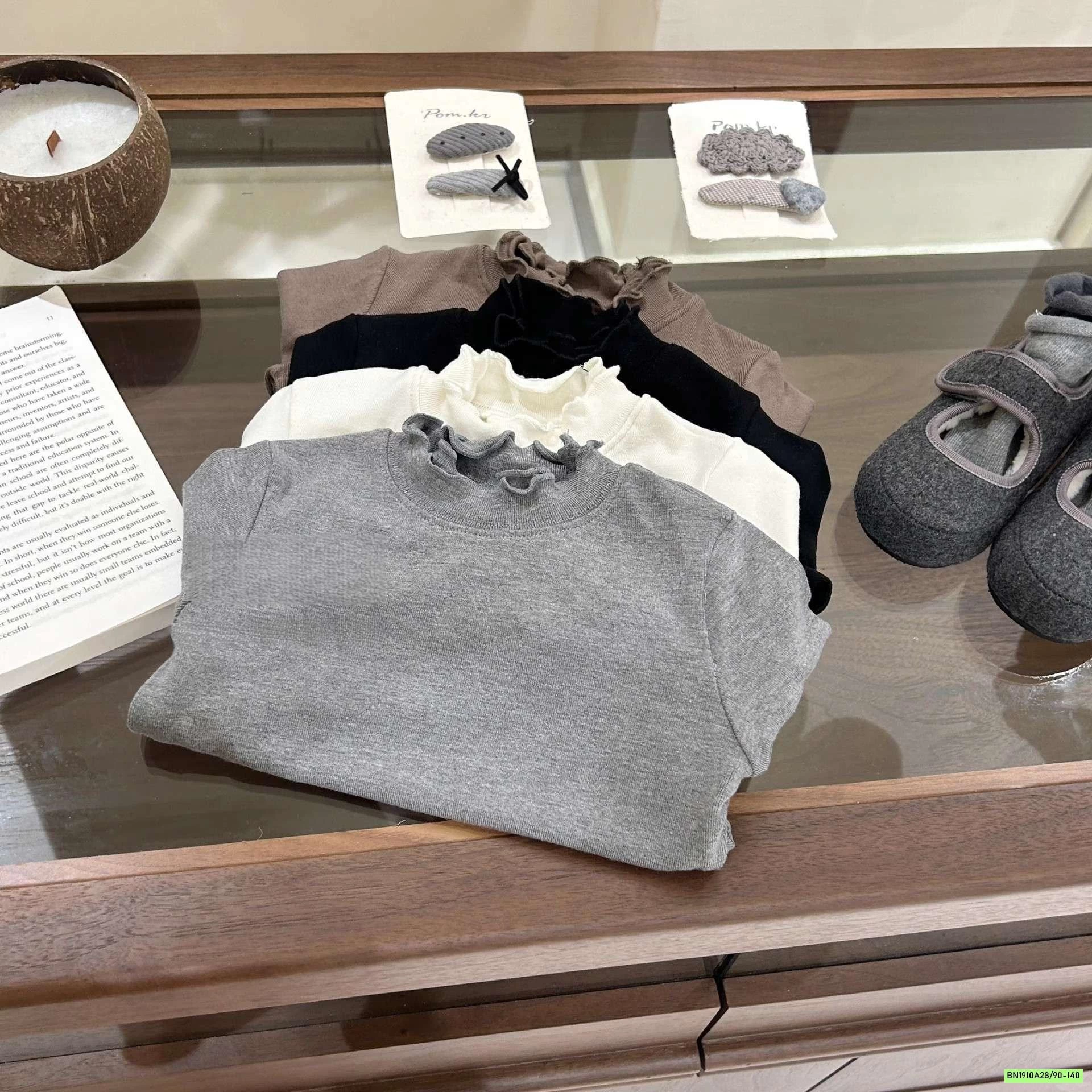 ÁO GIỮ NHIỆT VIỀN BÈO TRƠN MÀU NINGLI