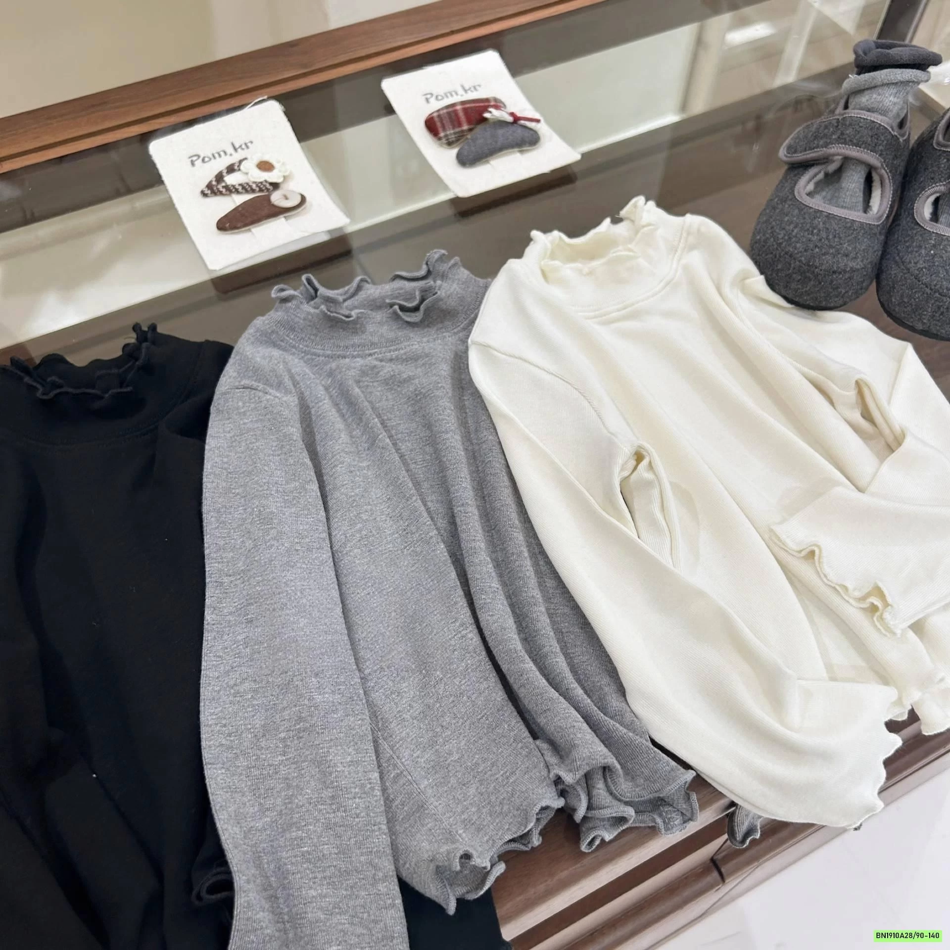 ÁO GIỮ NHIỆT VIỀN BÈO TRƠN MÀU NINGLI