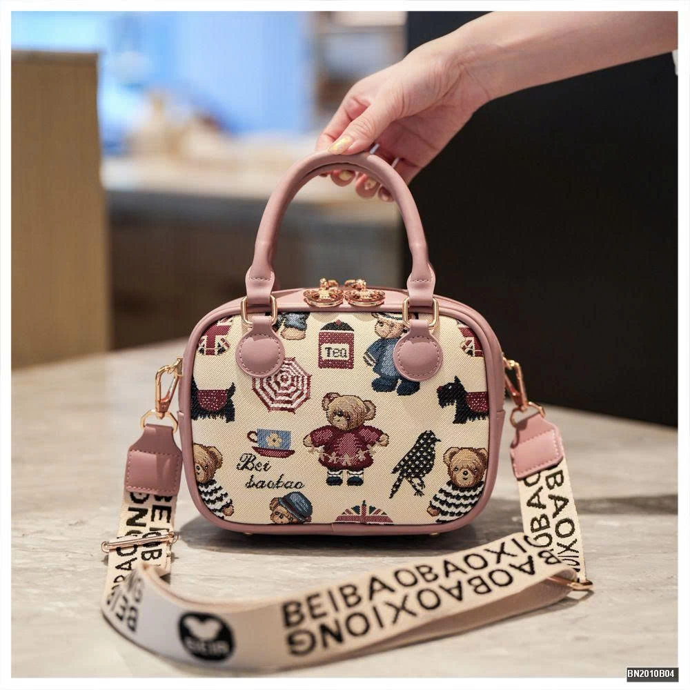 TÚI MINI ĐEO CHÉO 3 CHÚ GẤU CÓ QUAI XÁCH BEIBAOBAO