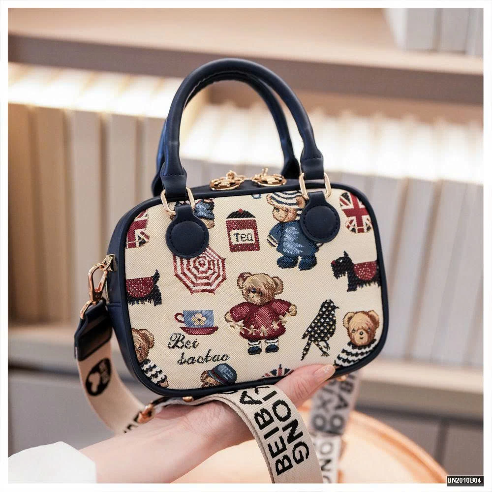 TÚI MINI ĐEO CHÉO 3 CHÚ GẤU CÓ QUAI XÁCH BEIBAOBAO