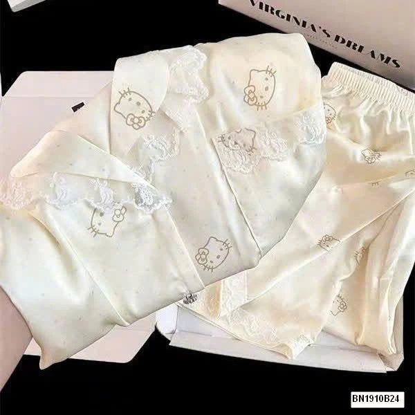 PIJAMA VIỀN REN KITTY