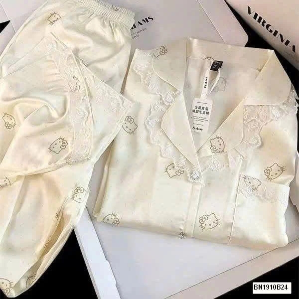PIJAMA VIỀN REN KITTY