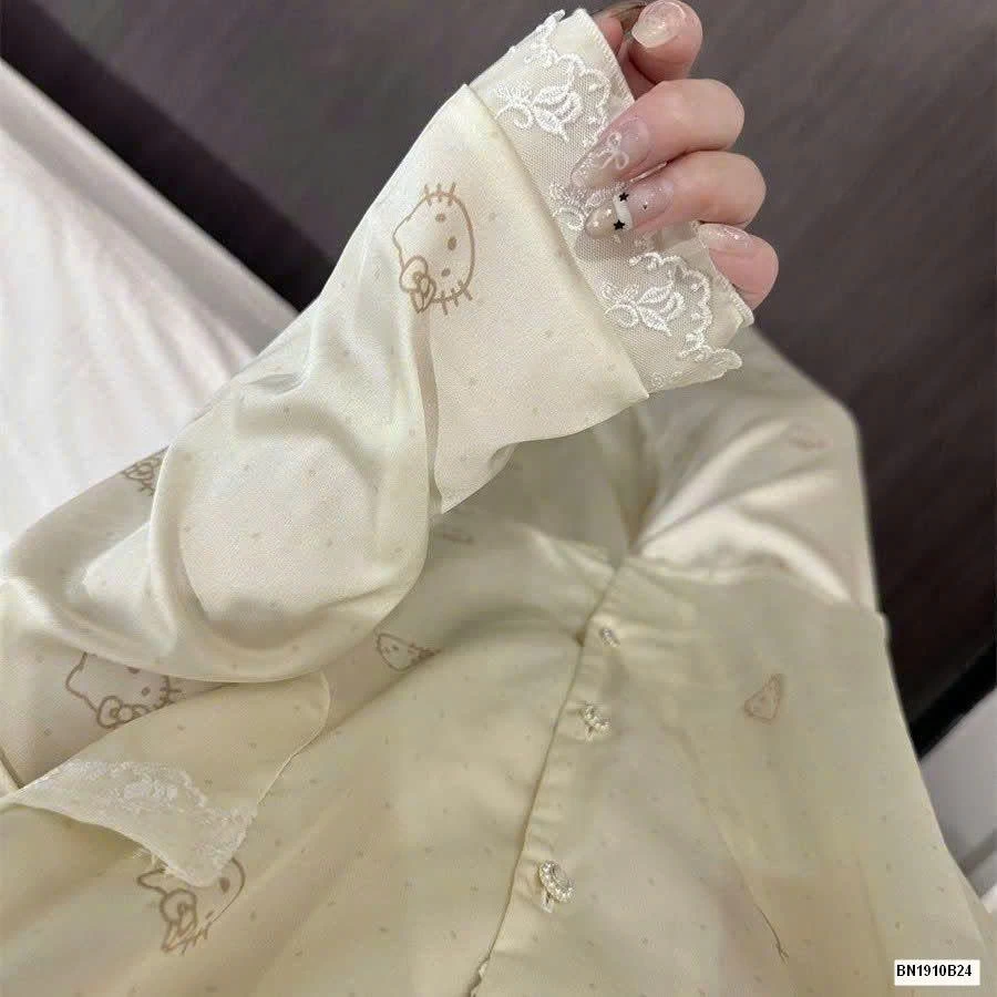 PIJAMA VIỀN REN KITTY