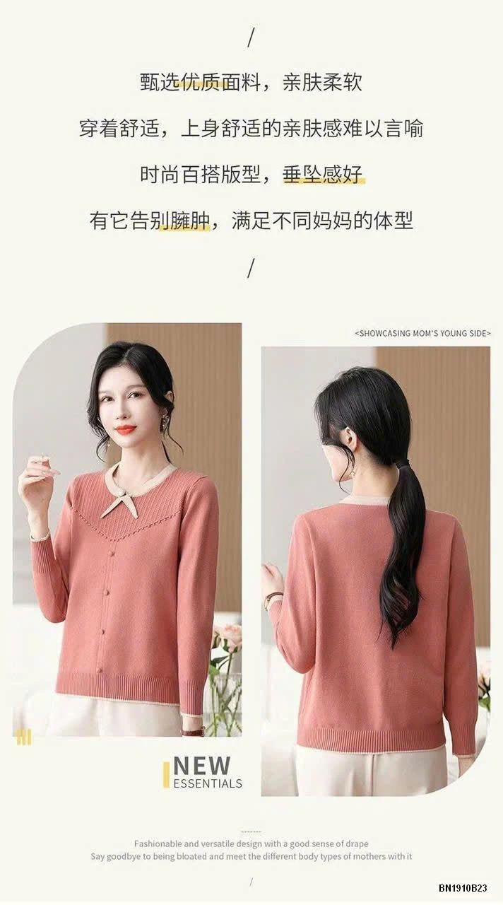 ÁO DỆT KIM TRUNG NIÊN