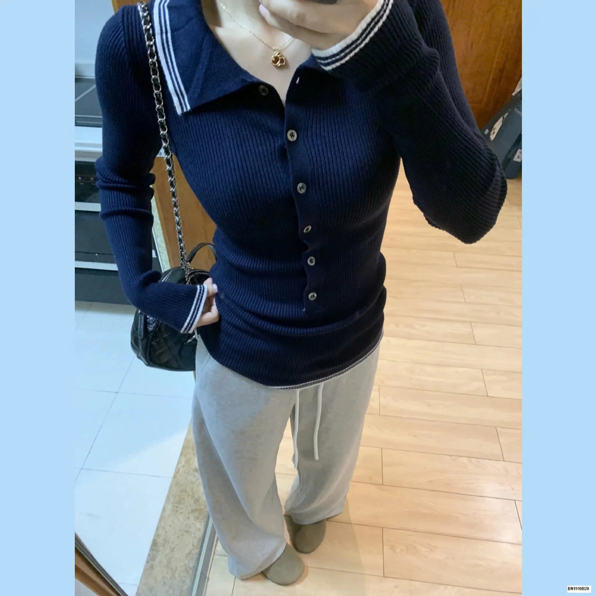 ÁO LEN NỮ XANH THAN