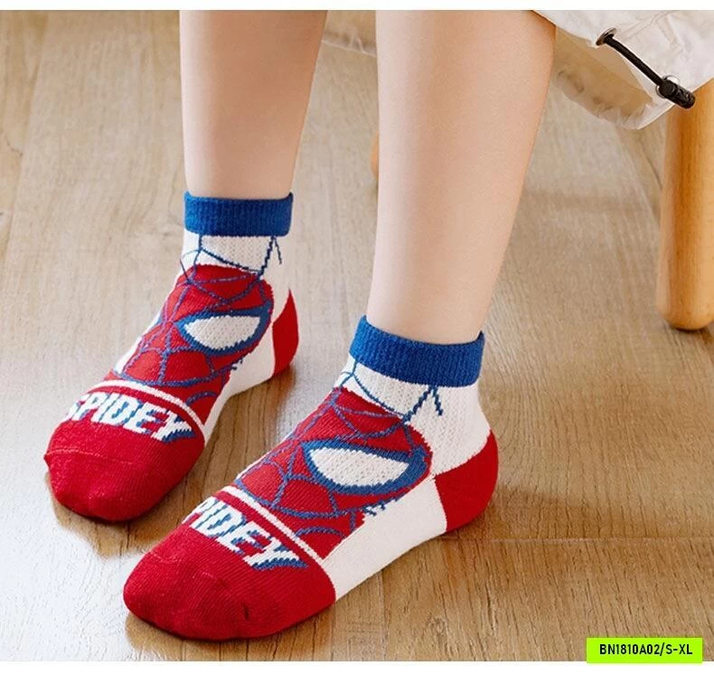 TẤT CHỐNG TRƯỢT SPIDERMAN CỔ THẤP