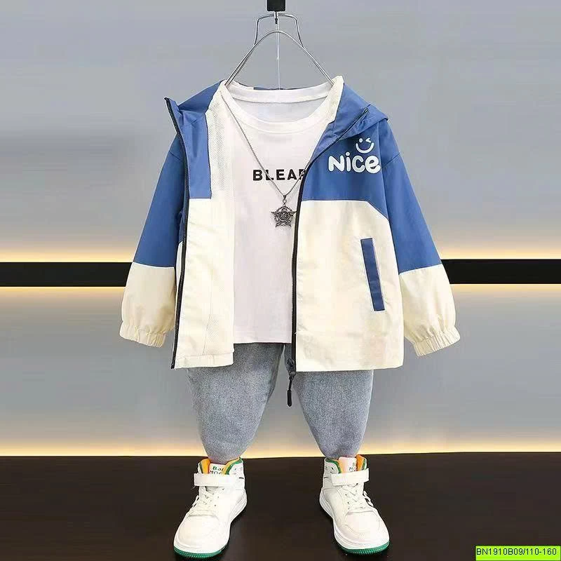 ÁO KHOÁC GIÓ PHỐI MÀU CHỮ NICE