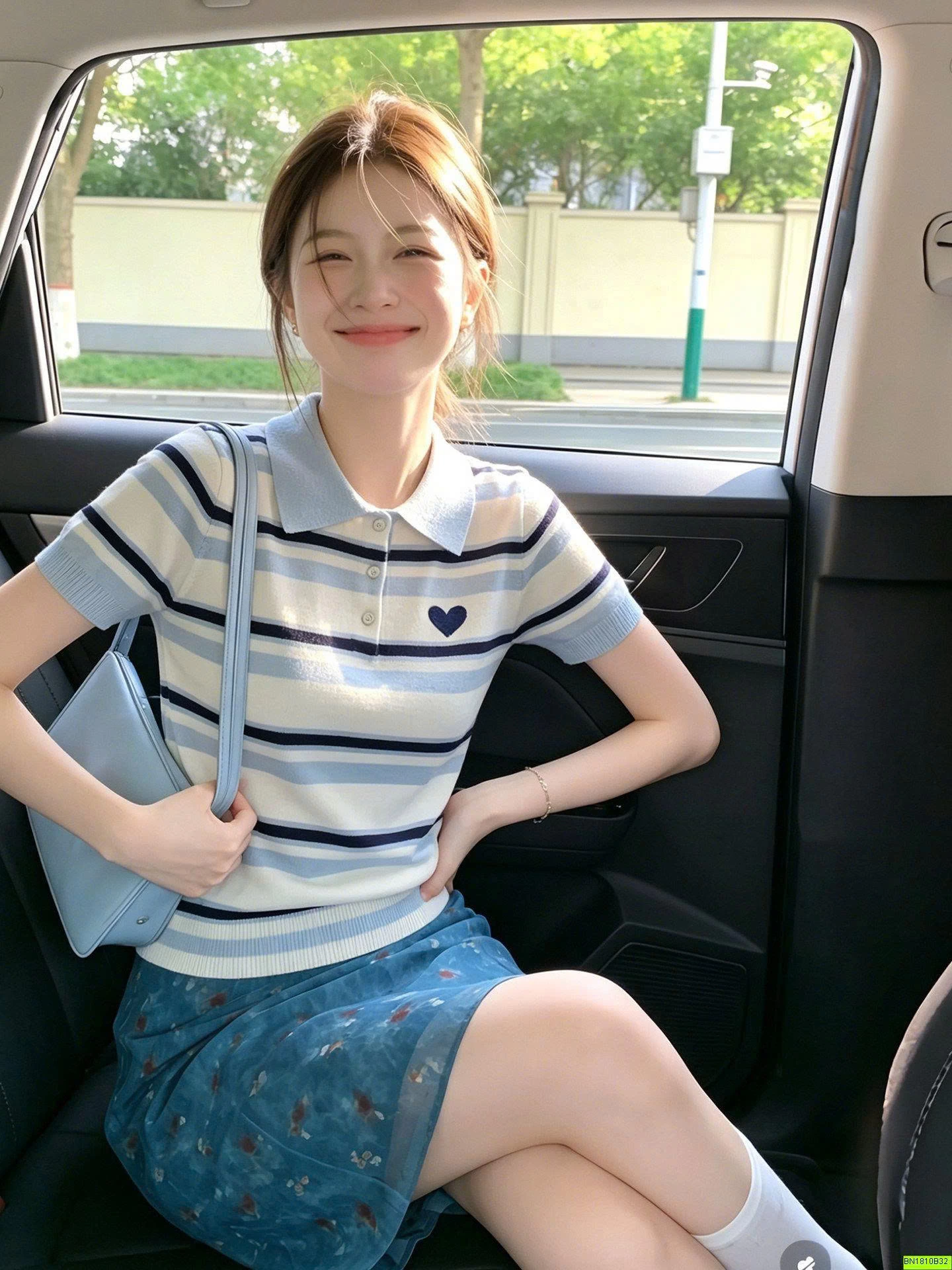 ÁO LEN KẺ MỎNG CỔ POLO