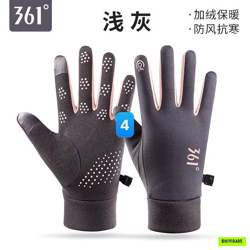GĂNG TAY GIỮ ẤM 361° LÓT NỈ HỖ TRỢ CẢM ỨNG