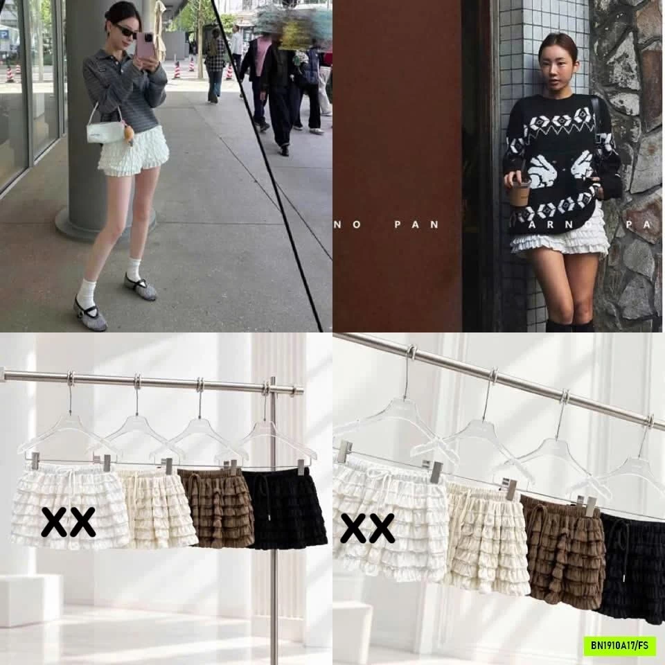 CHÂN VÁY XẾP TẦNG BÈO