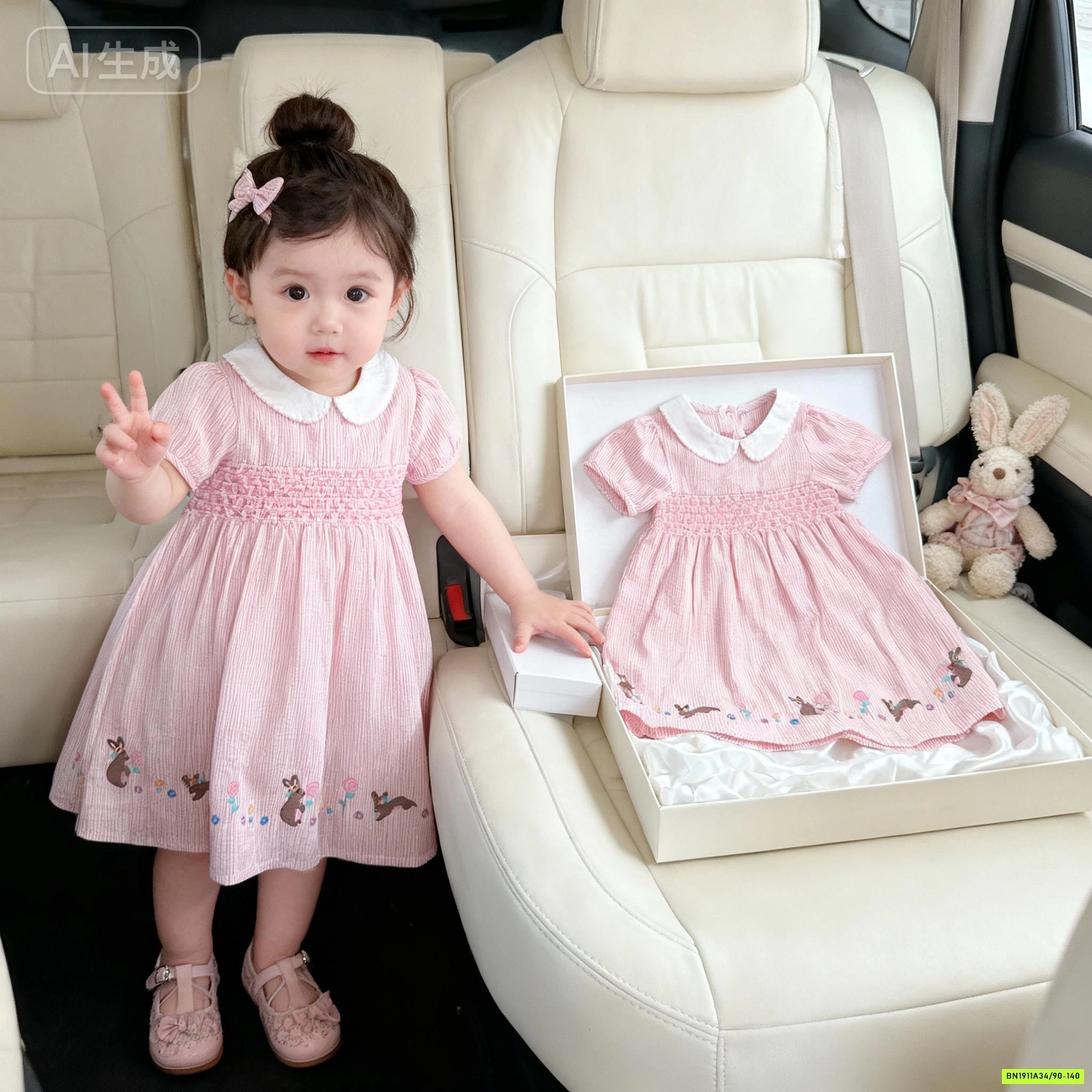 ĐẦM HỒNG THÊU CỔ SEN PREMIUM