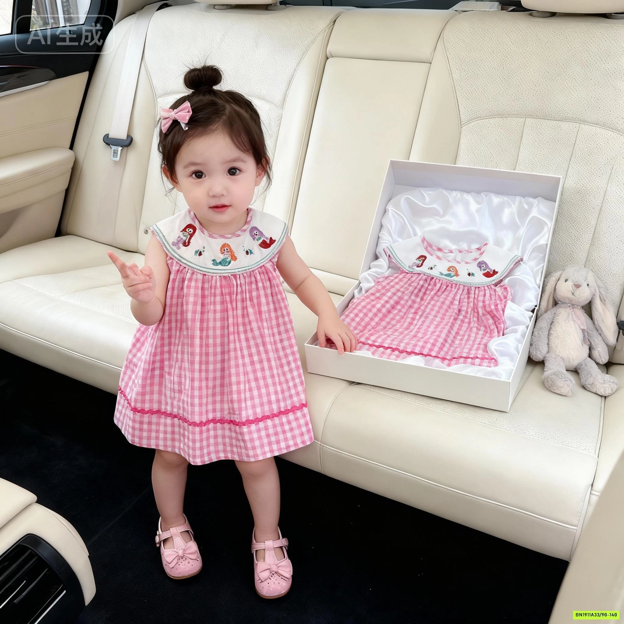 ĐẦM CARO HỒNG CỔ THÊU PREMIUM