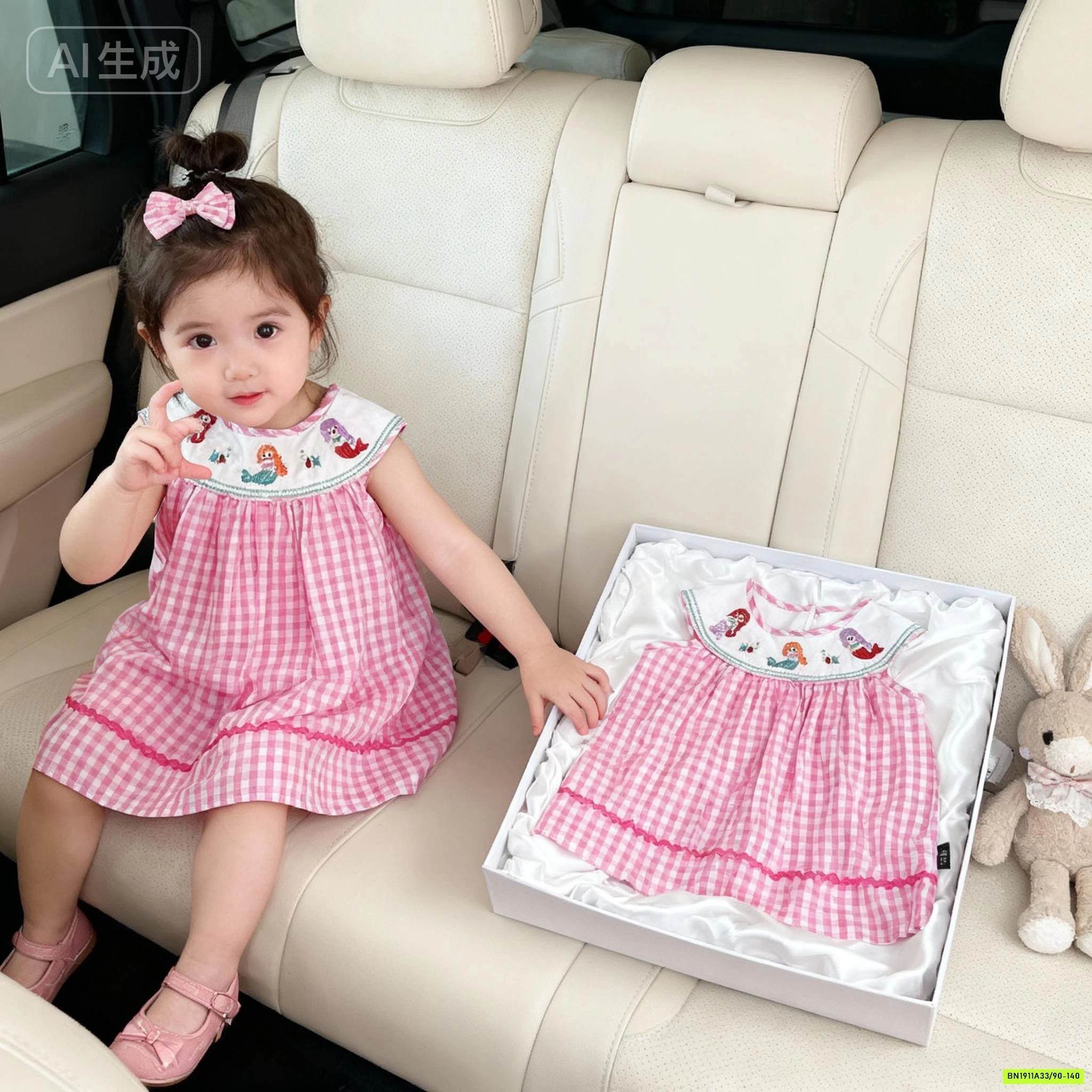 ĐẦM CARO HỒNG CỔ THÊU PREMIUM