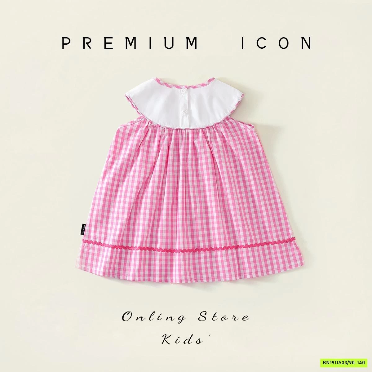 ĐẦM CARO HỒNG CỔ THÊU PREMIUM