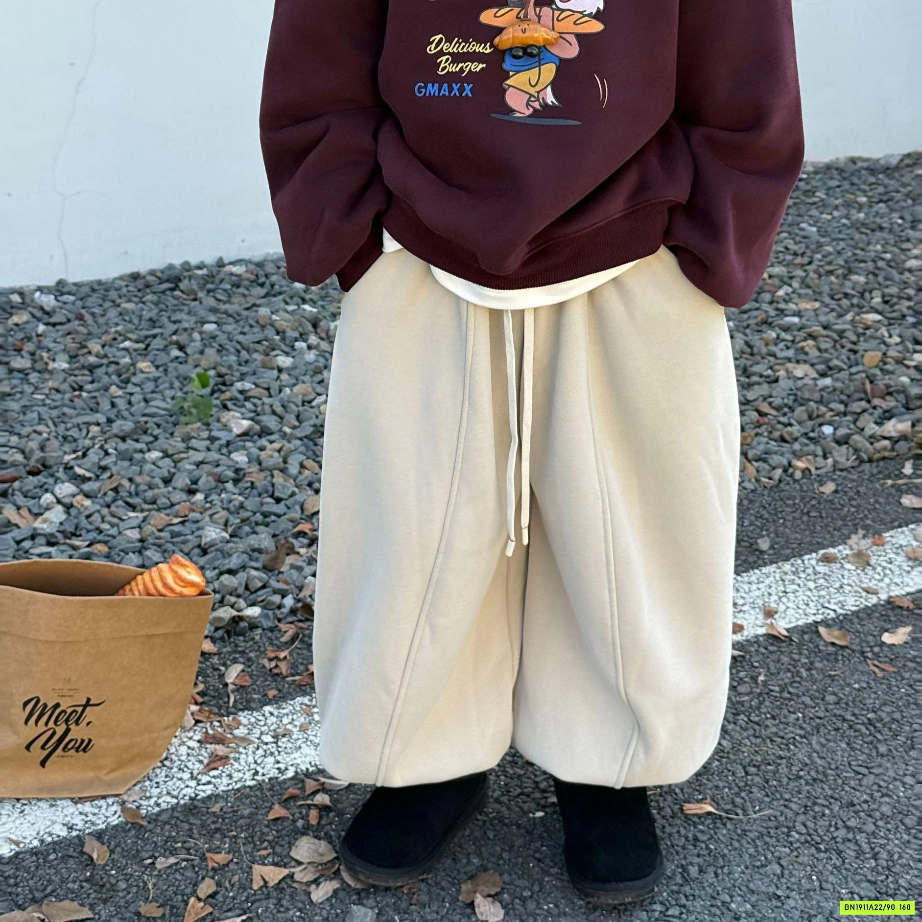 QUẦN NỈ LÓT LÔNG CỪU GÂN TRƯỚC