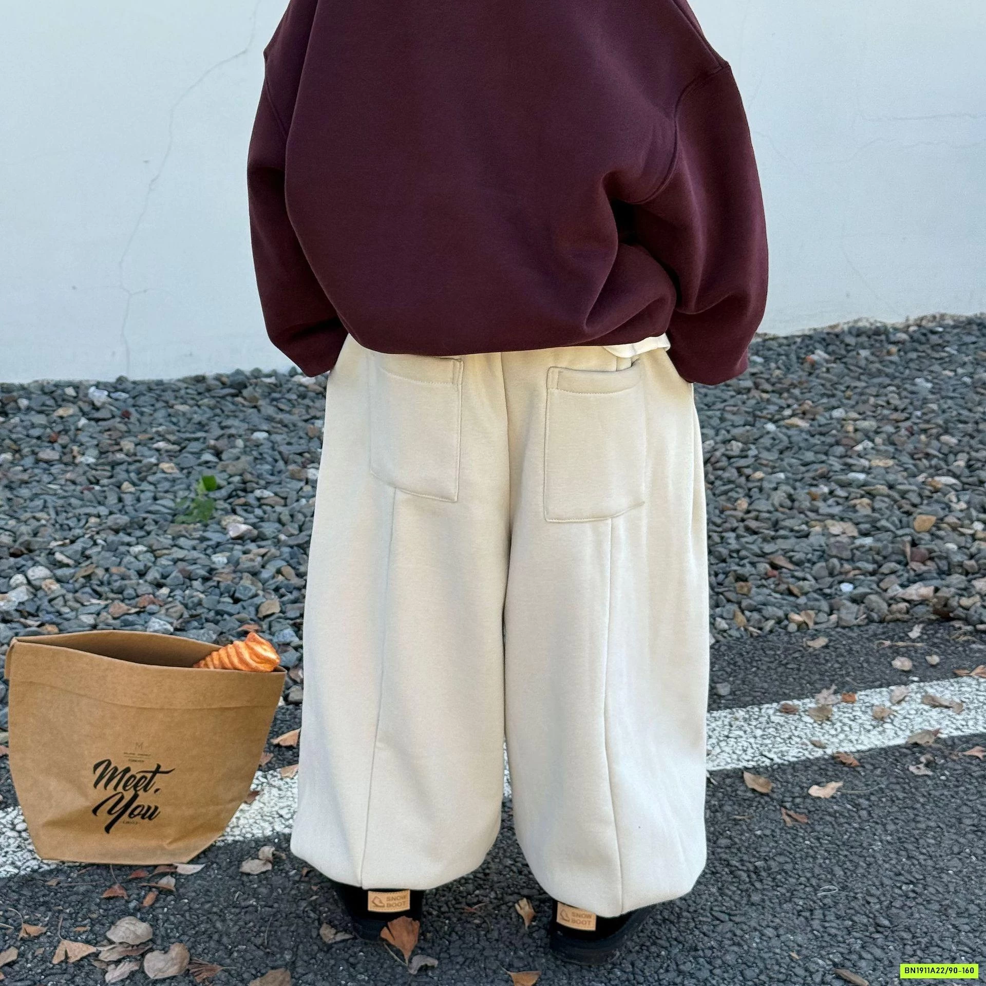 QUẦN NỈ LÓT LÔNG CỪU GÂN TRƯỚC