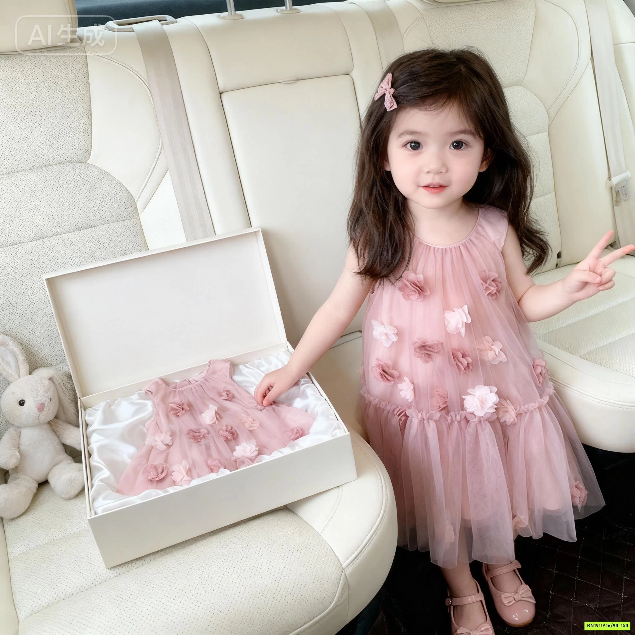 ĐẦM VOAN CỔ YẾM HOA HỒNG