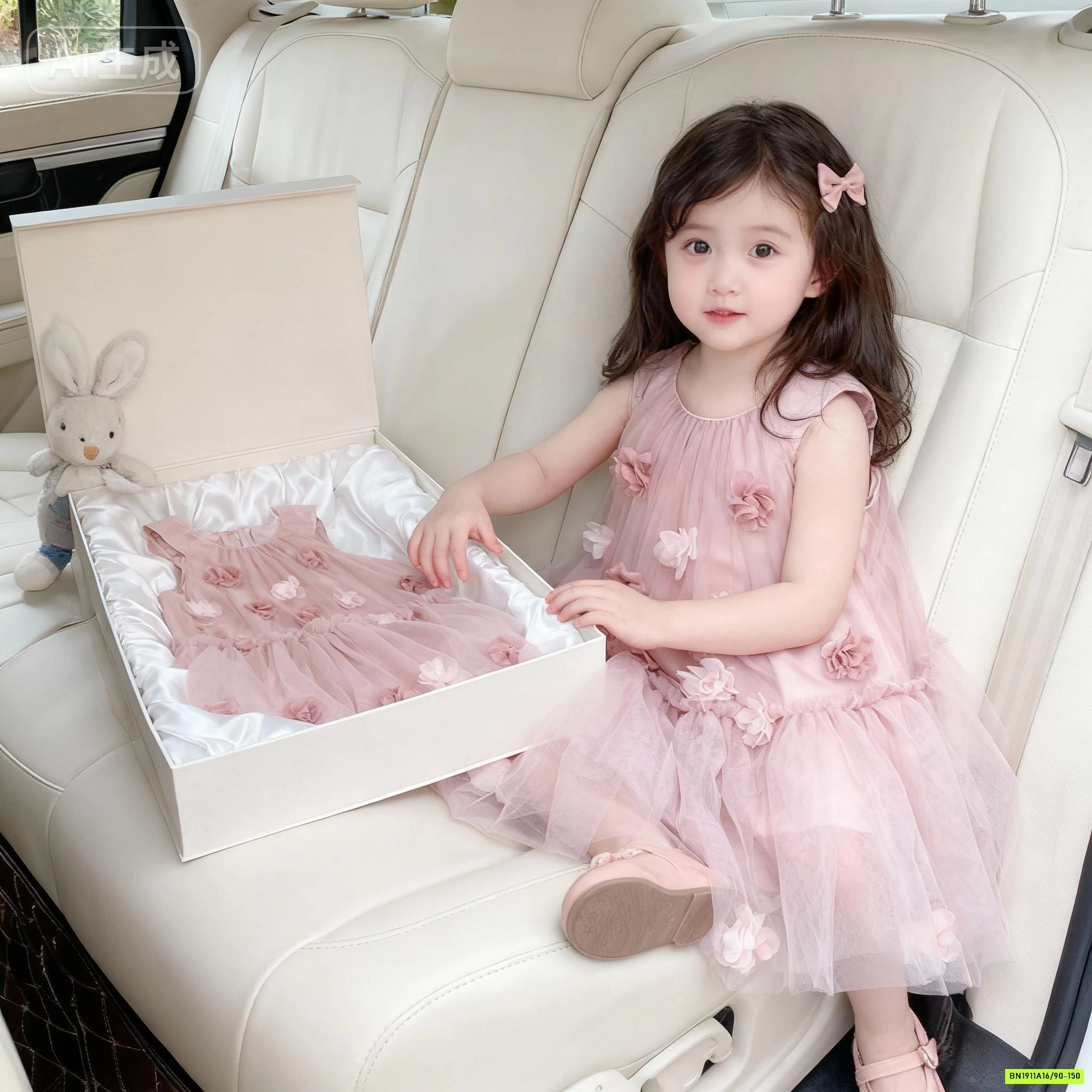 ĐẦM VOAN CỔ YẾM HOA HỒNG