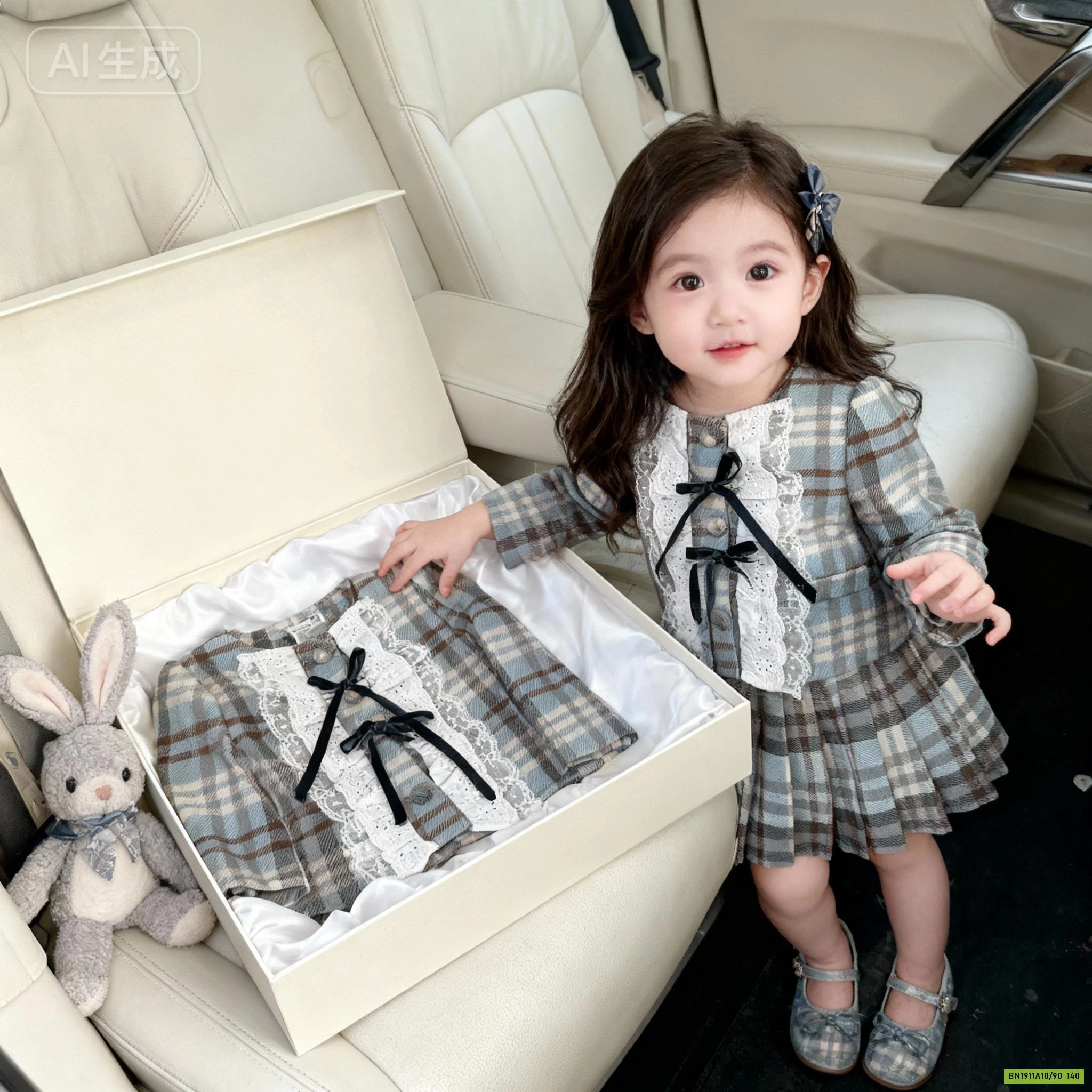 SÉT VÁY CAR CHÂN VÁY XẾP LY