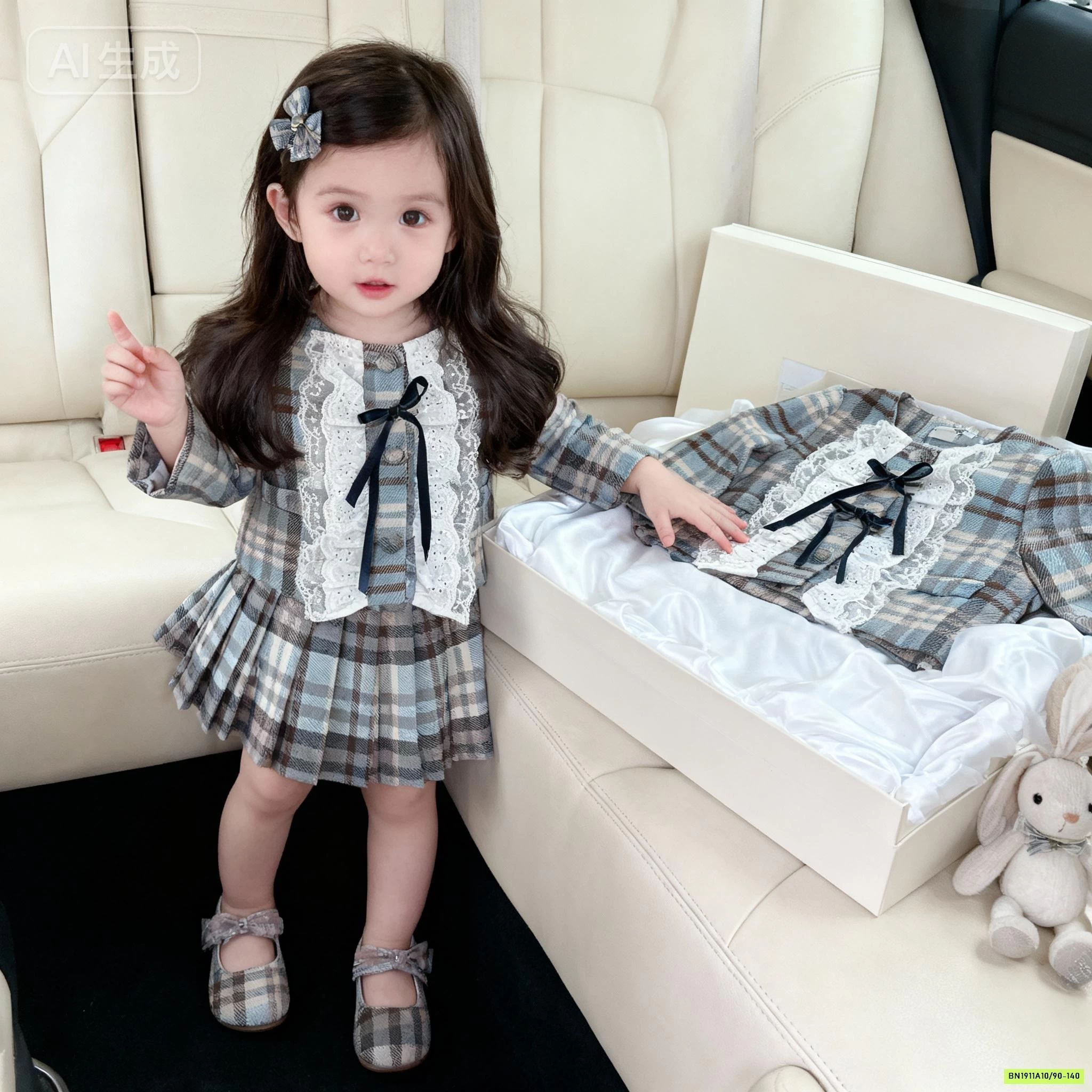 SÉT VÁY CAR CHÂN VÁY XẾP LY