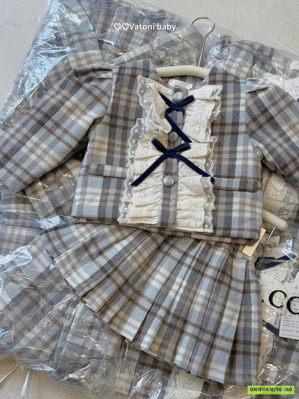 SÉT VÁY CAR CHÂN VÁY XẾP LY