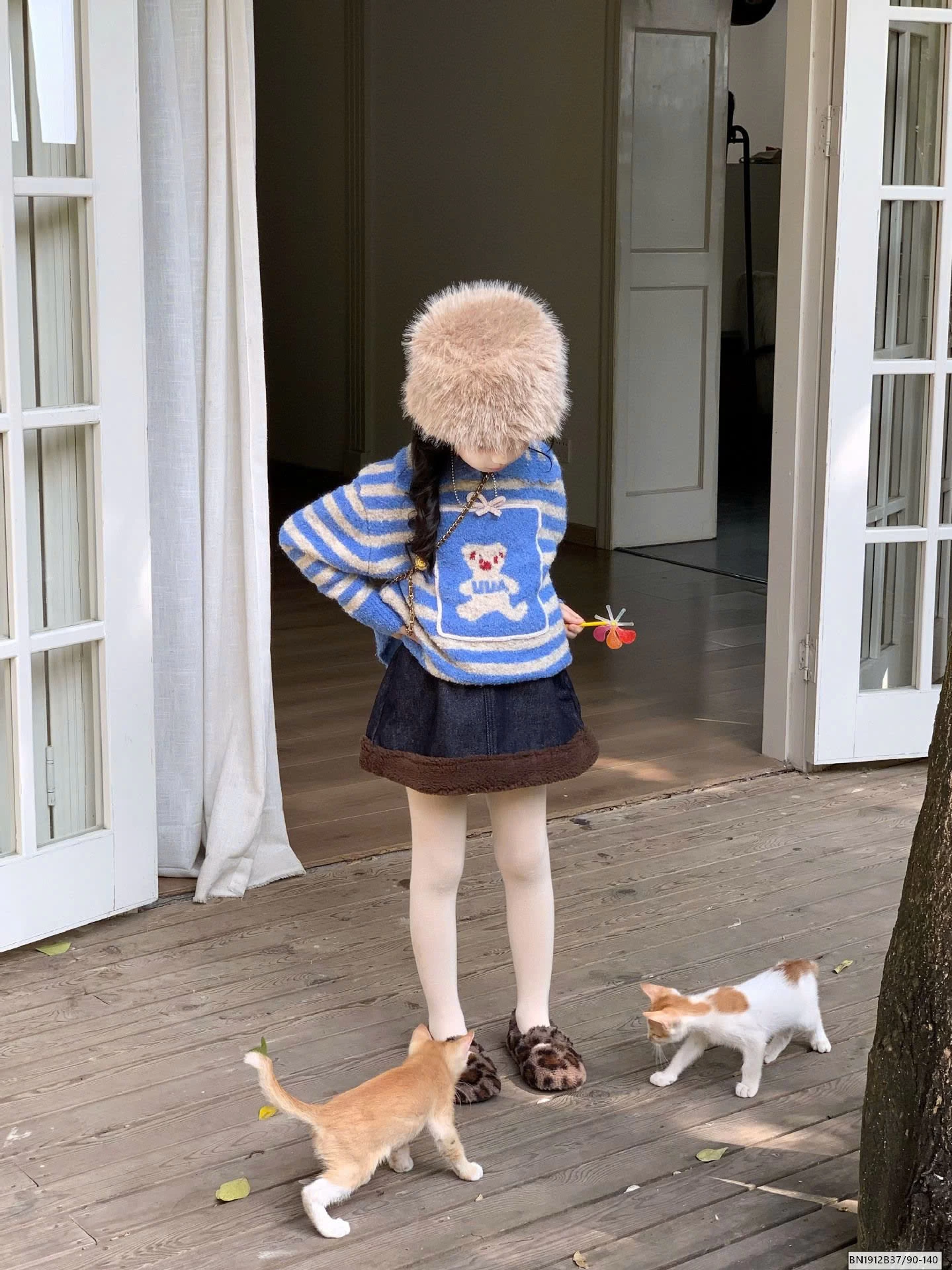 SET ÁO LEN XANH MIX CV JEAN LÓT LÔNG