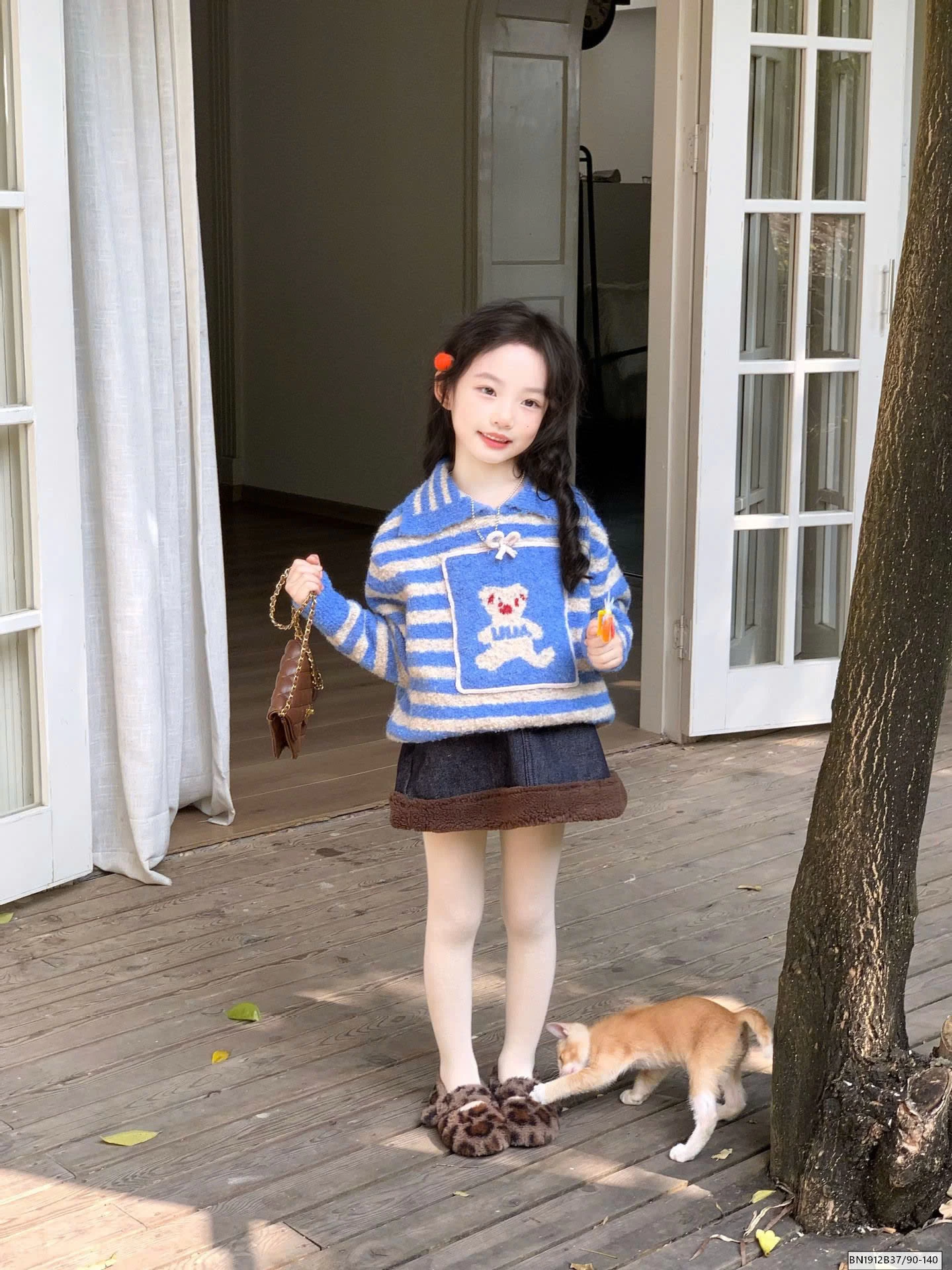 SET ÁO LEN XANH MIX CV JEAN LÓT LÔNG