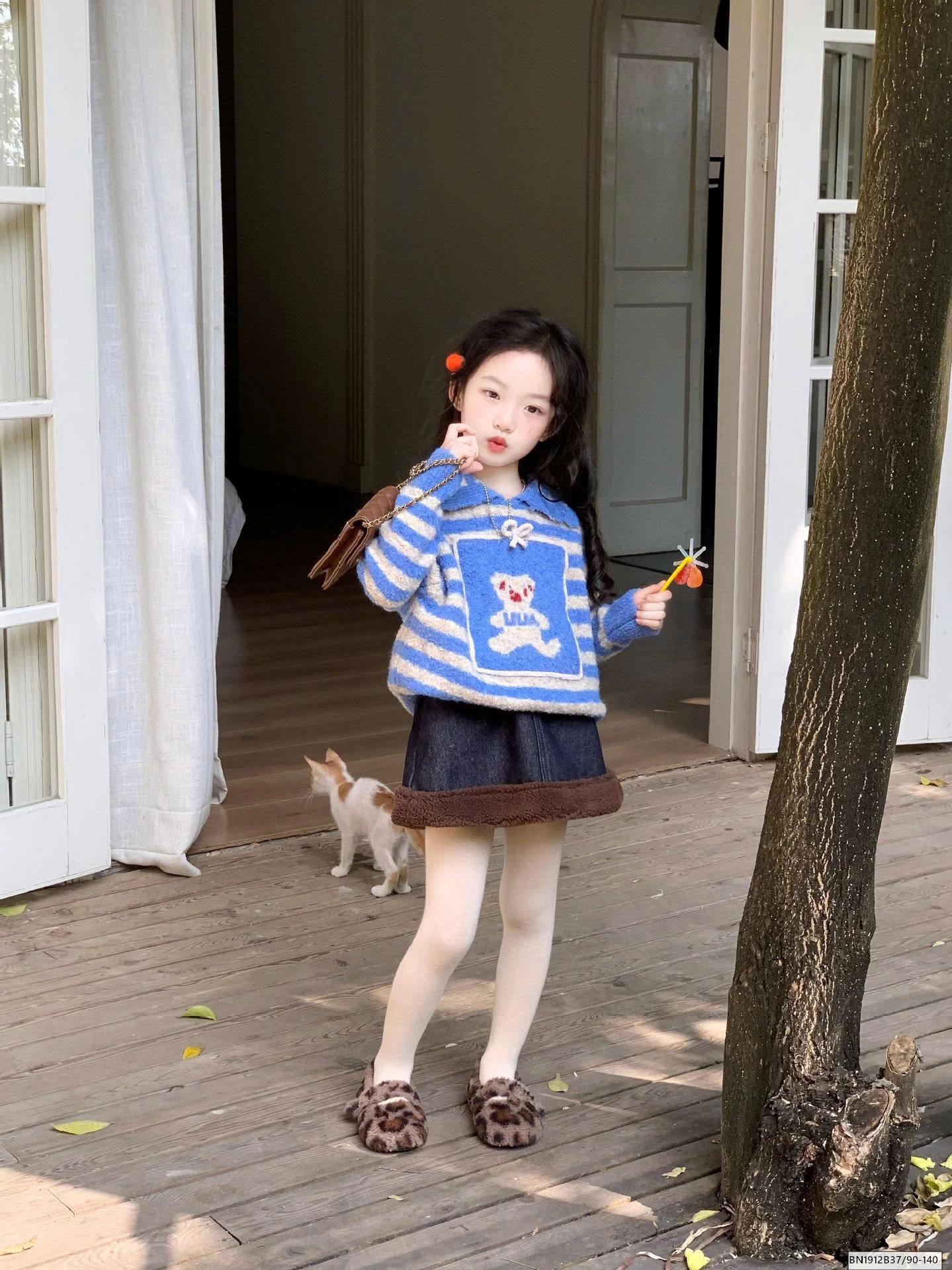 SET ÁO LEN XANH MIX CV JEAN LÓT LÔNG