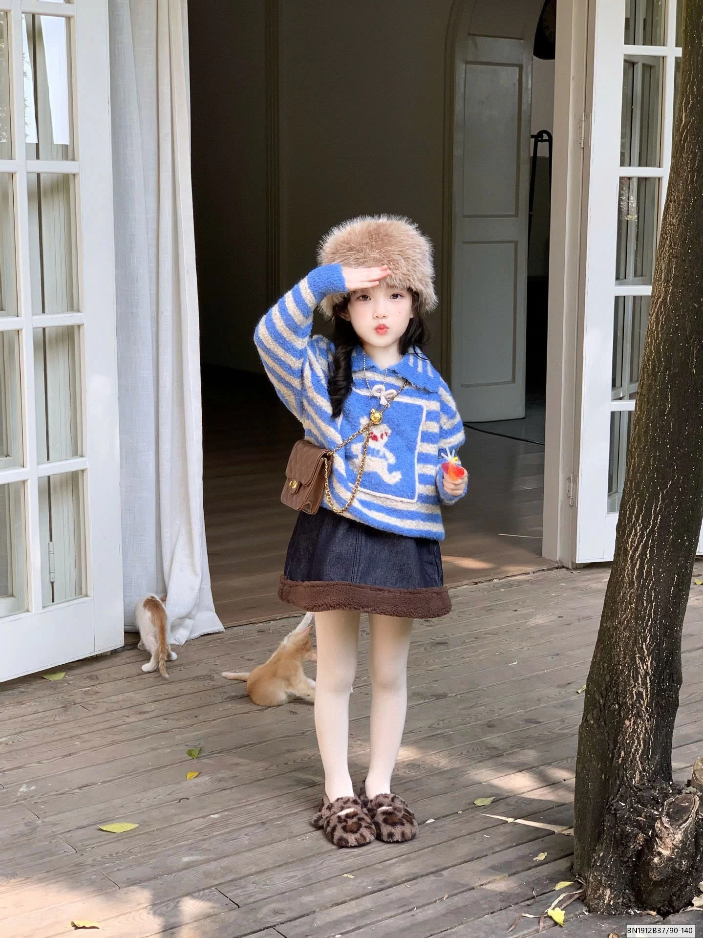 SET ÁO LEN XANH MIX CV JEAN LÓT LÔNG