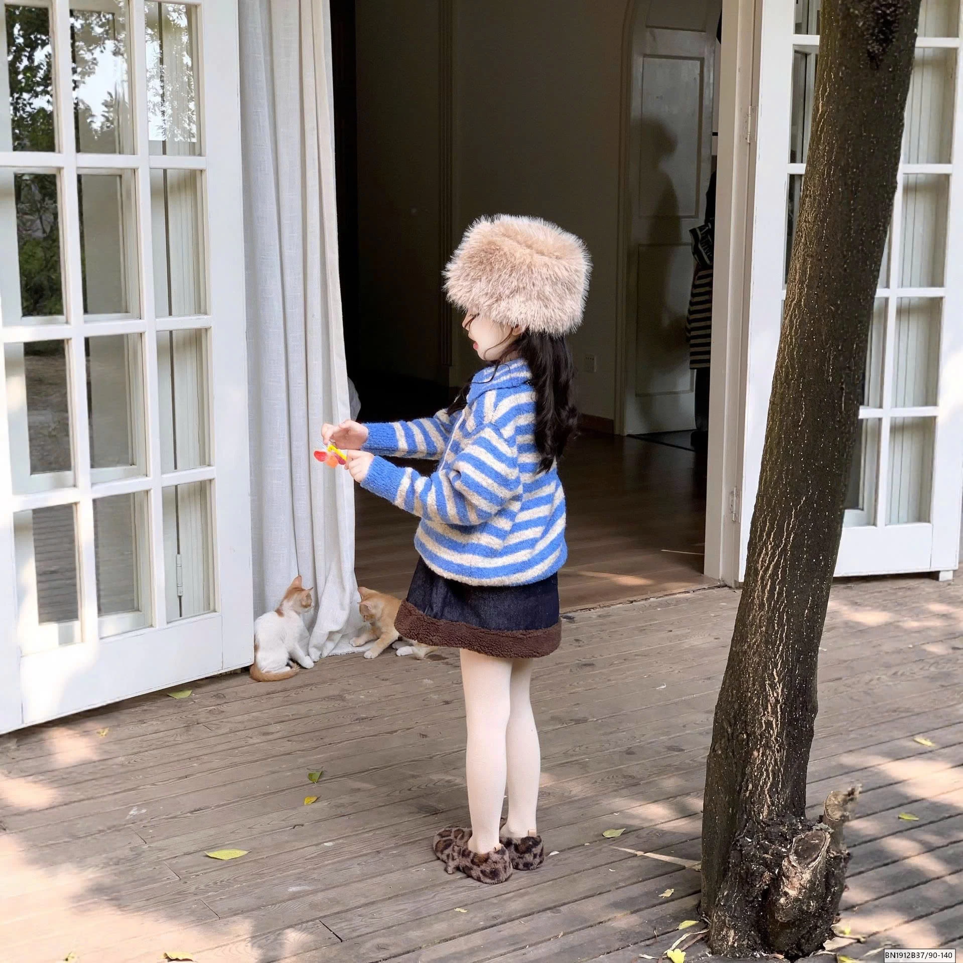 SET ÁO LEN XANH MIX CV JEAN LÓT LÔNG