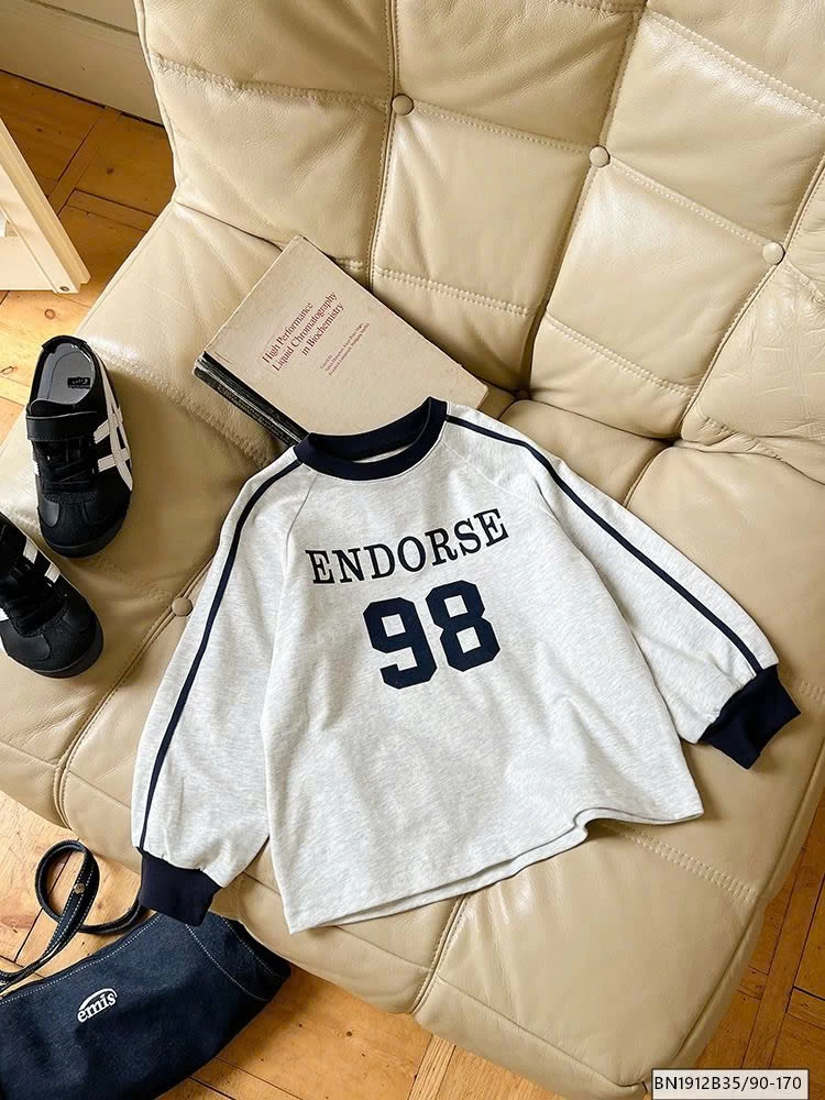 ÁO THUN SỐ 98 MÀU XÁM NHẠT AMBB  24Y017