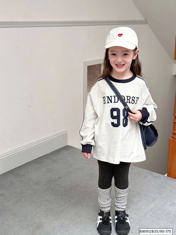 ÁO THUN SỐ 98 MÀU XÁM NHẠT AMBB  24Y017