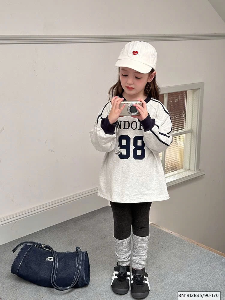 ÁO THUN SỐ 98 MÀU XÁM NHẠT AMBB  24Y017