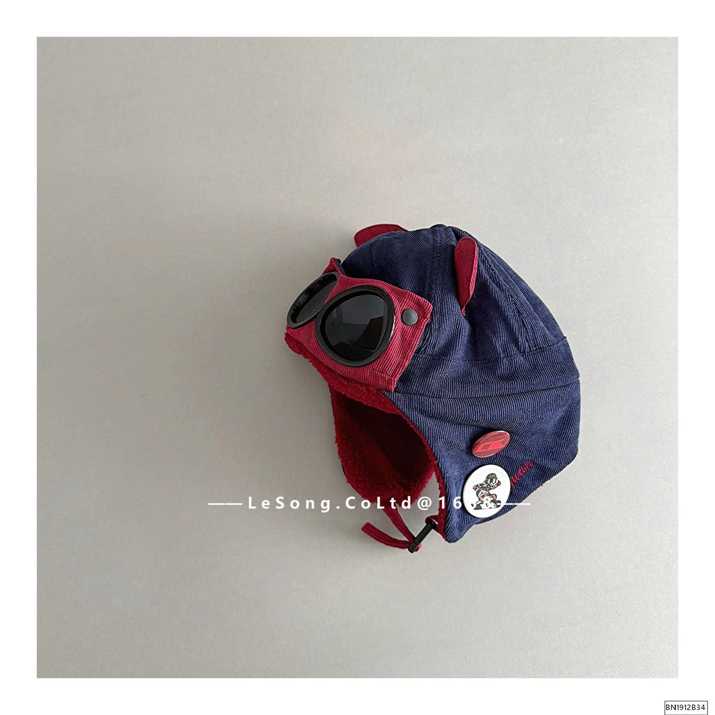 MŨ NHUNG LÓT LÔNG KÈM MẮT KÍNH