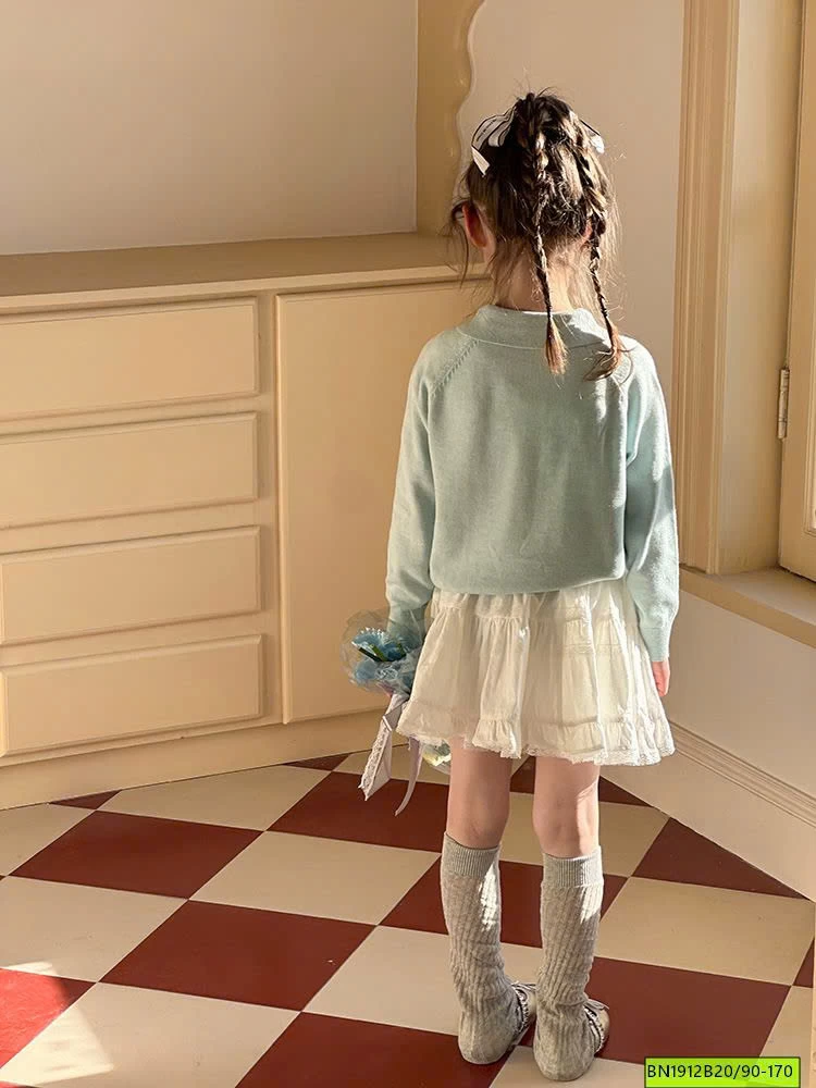 CHÂN VÁY VIỀN REN AMBBKIDS 25A001