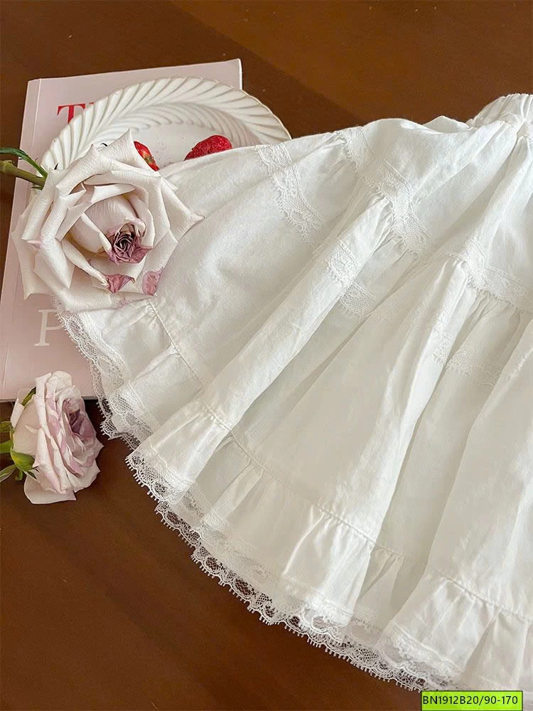 CHÂN VÁY VIỀN REN AMBBKIDS 25A001