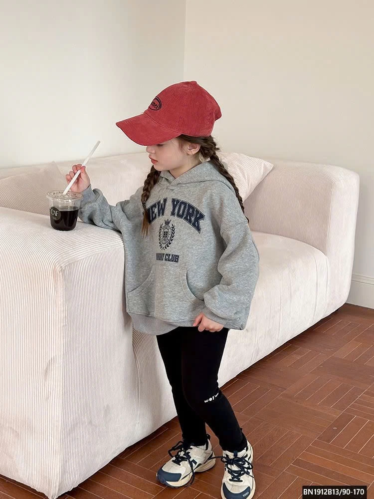 ÁO NỈ HODDIE BASIC CHO BÉ AMBB 24Z036