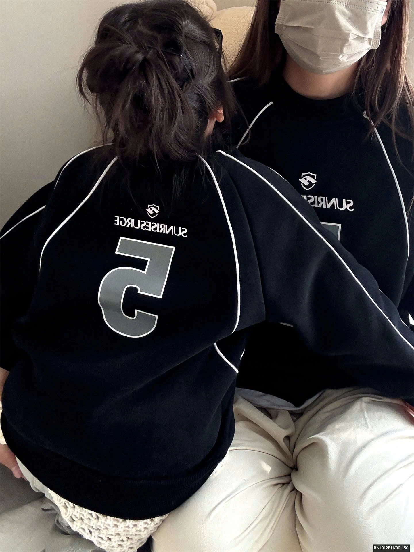 ÁO NỈ SỐ 5 LÓT LÔNG CỪU  MẸ VÀ BÉ